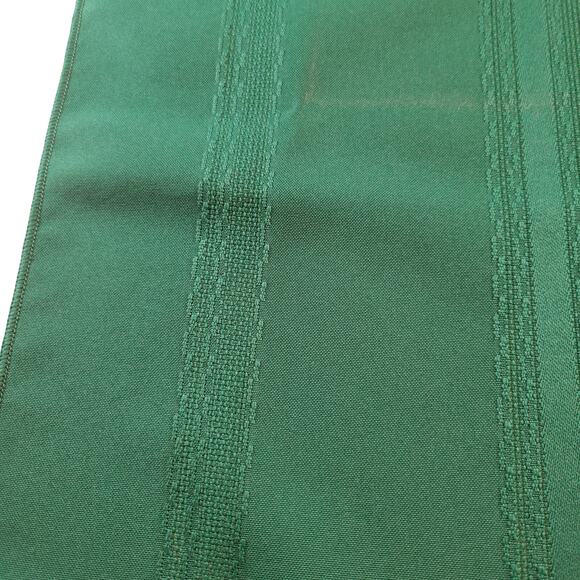 Set of 8 Dark Green Cloth Napkins 17"x17" Solid Stripe Damask Polyester Blend - Picture 7 of 8
